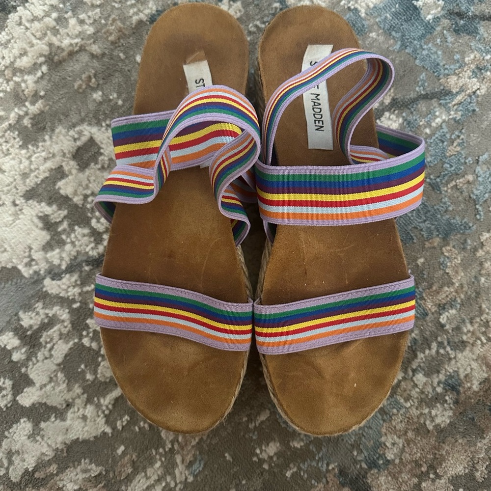 Steve Madden rainbow sandals
